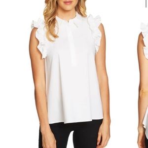 💐 CeCe Ruffle Cotton Blouse